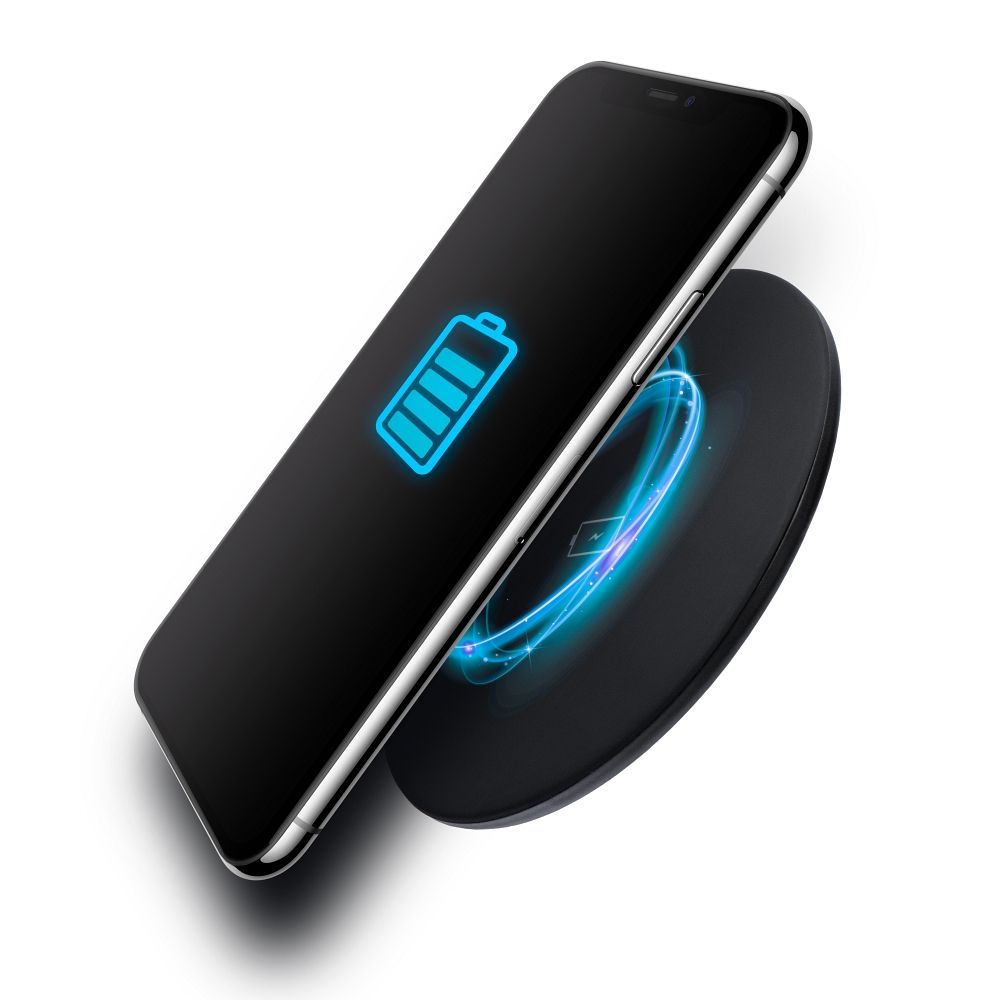 Ładowarka indukcyjna Forcell QC 15W + kabel USB C do USB A czarna