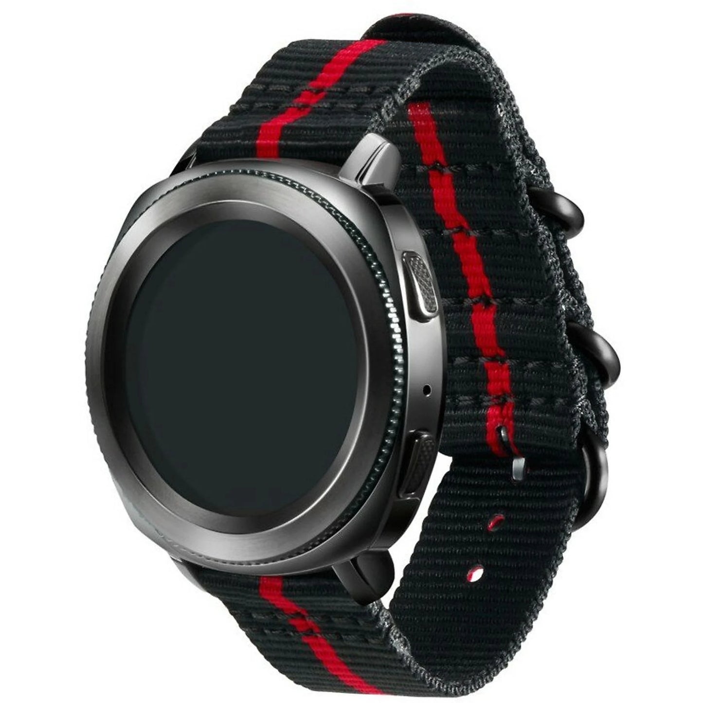 ✅‼ WYPRZEDAŻ !! ✅ Pasek do smartwatcha Samsung – 20 mm- Strap Studio / czarno-czerwony