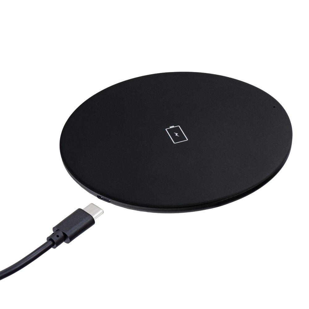 Ładowarka indukcyjna Forcell QC 15W + kabel USB C do USB A czarna