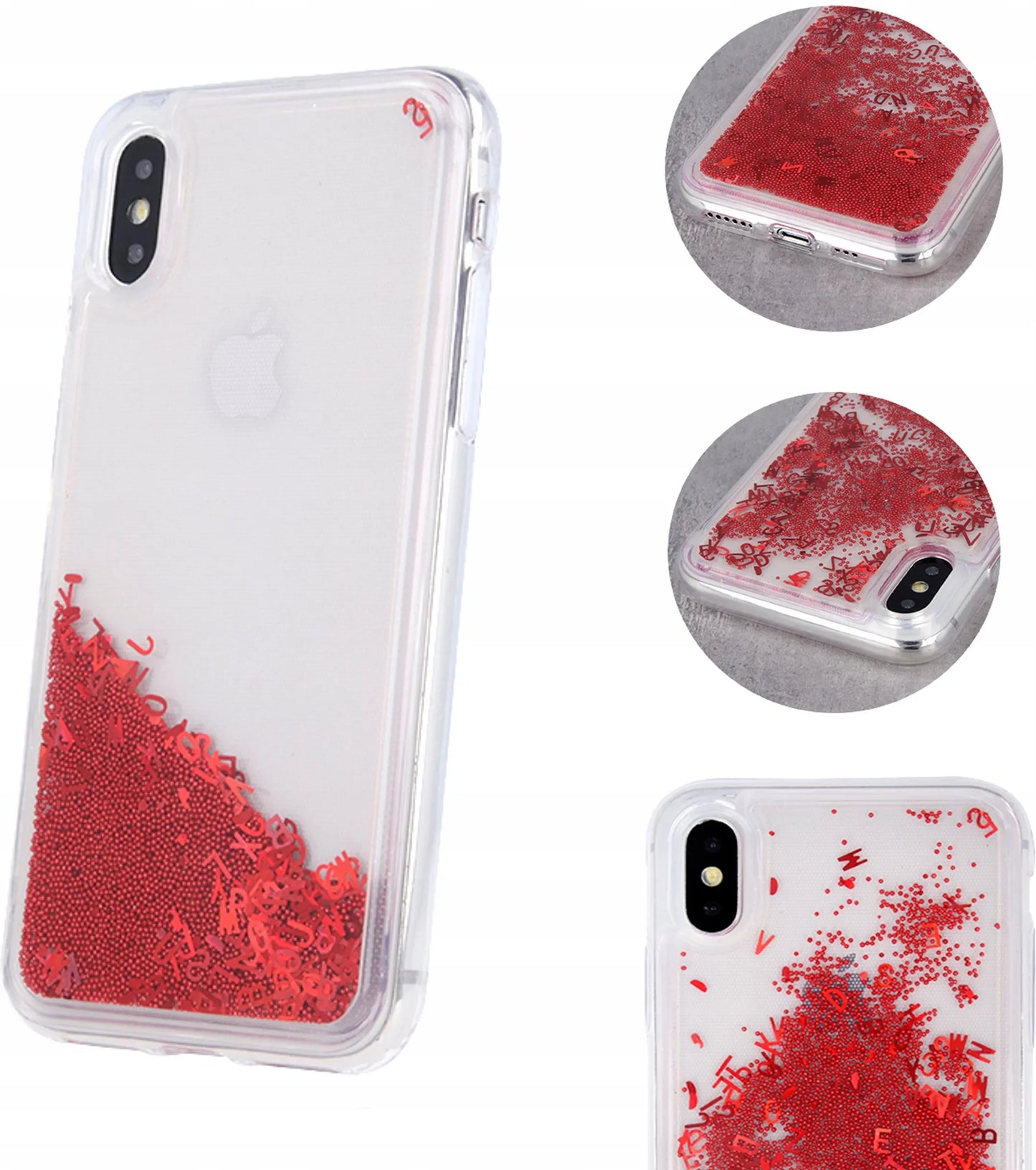 Etui brokat w wodzie Huawei P30 PRO - czerwony