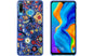 Etui Oryginalne do Huawei P30 Lite - niebieskie kwiaty