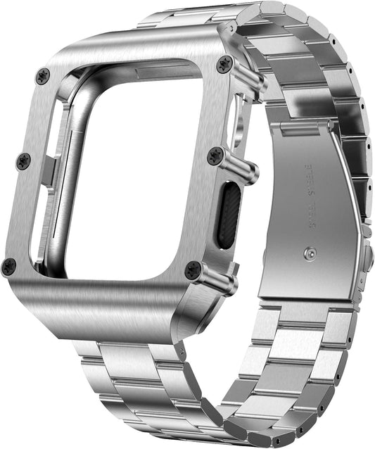 Obudowa pancerna z bransoletą do Apple Watch 40mm steel - srebrna - zestaw