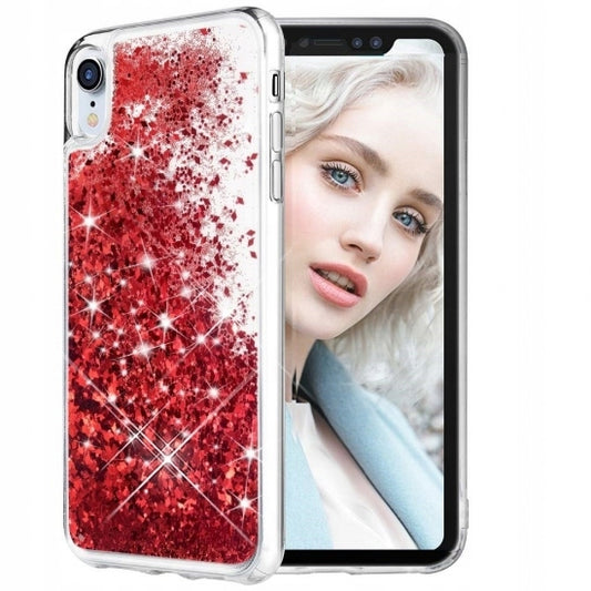 Etui brokat w wodzie Huawei P30 PRO  - czerwony